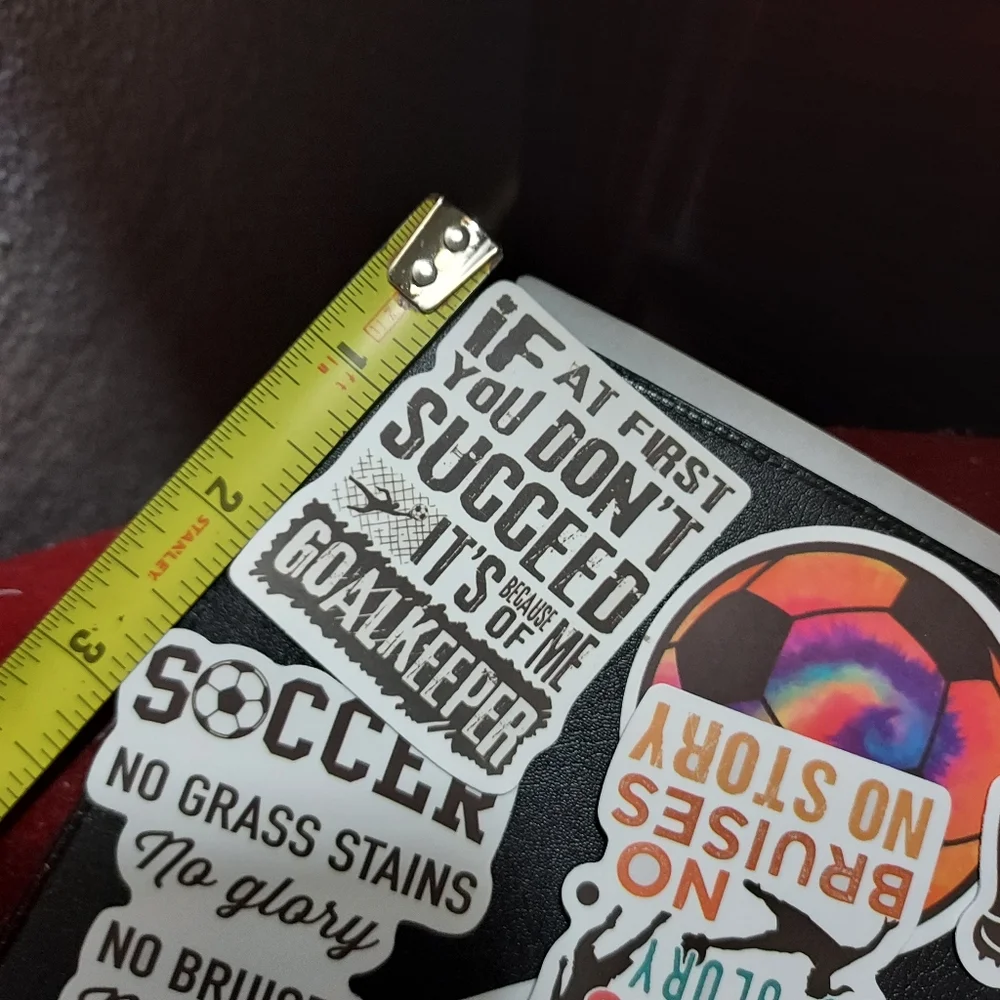 25 pcs. Soccer sport Stickers. Random. Scrapbooking, Journaling, Bottle, Laptop